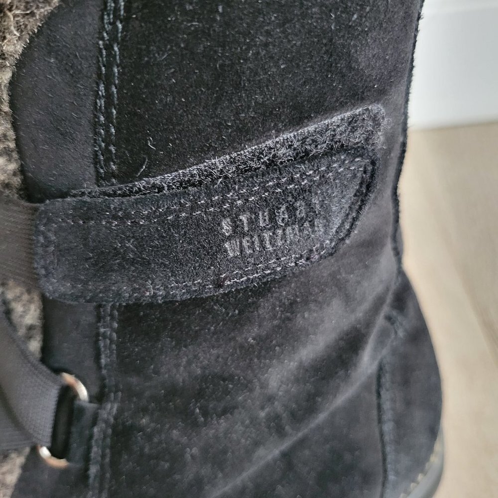 Stuart Weitzman Black Suede Boots Size 8 - Picture 10 of 11